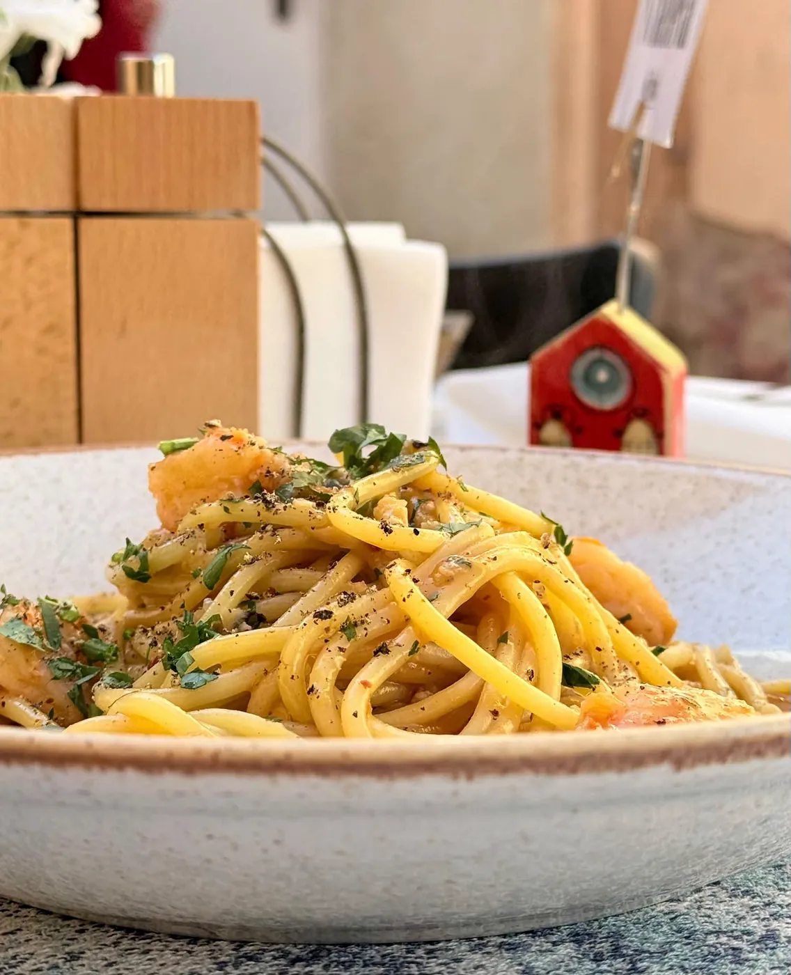 Aglio, olio e peperoncino cu creveți